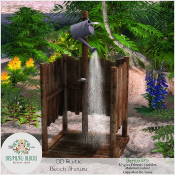 Second Life Marketplace - DD Rustic Beach Shower -PG/ADD